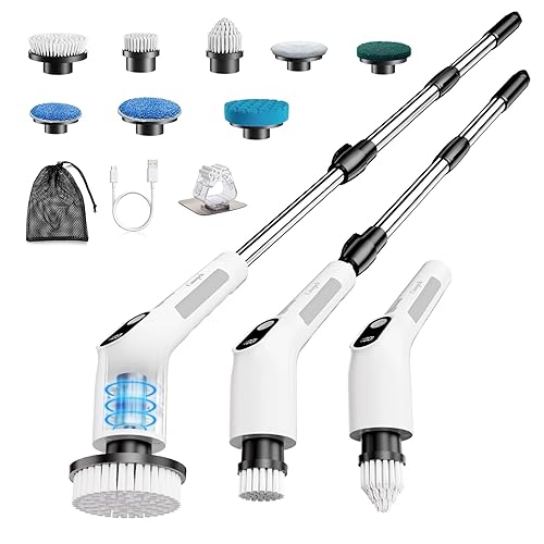 Cusopeh Electric Cleaning Rotary Brush, White, Standard