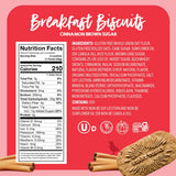Goodie Girl, Cinnamon Brown Sugar Breakfast Biscuits | Snack Packs | Gluten Free, Peanut Free, Egg and Dairy Free | Includes 4 Boxes, 16 Packs Total