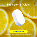 BLUELAND 100% Plastic-Free Dishwasher Detergent Tablets, Starter Set, 60 Count with tin, Lemon Zest, Eco-Friendly Dishwashing Pods, Natural, USDA