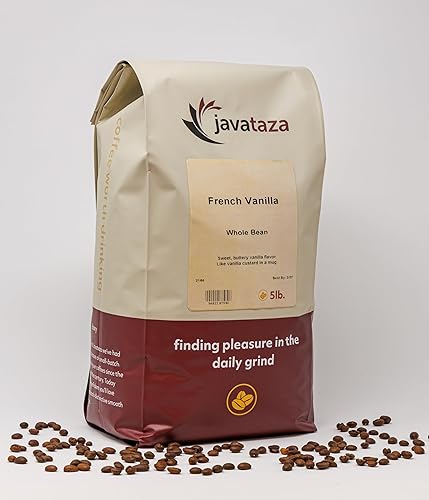 French Vanilla Whole Bean Coffee 5lb. - Fairly Traded, Naturally Shade Grown