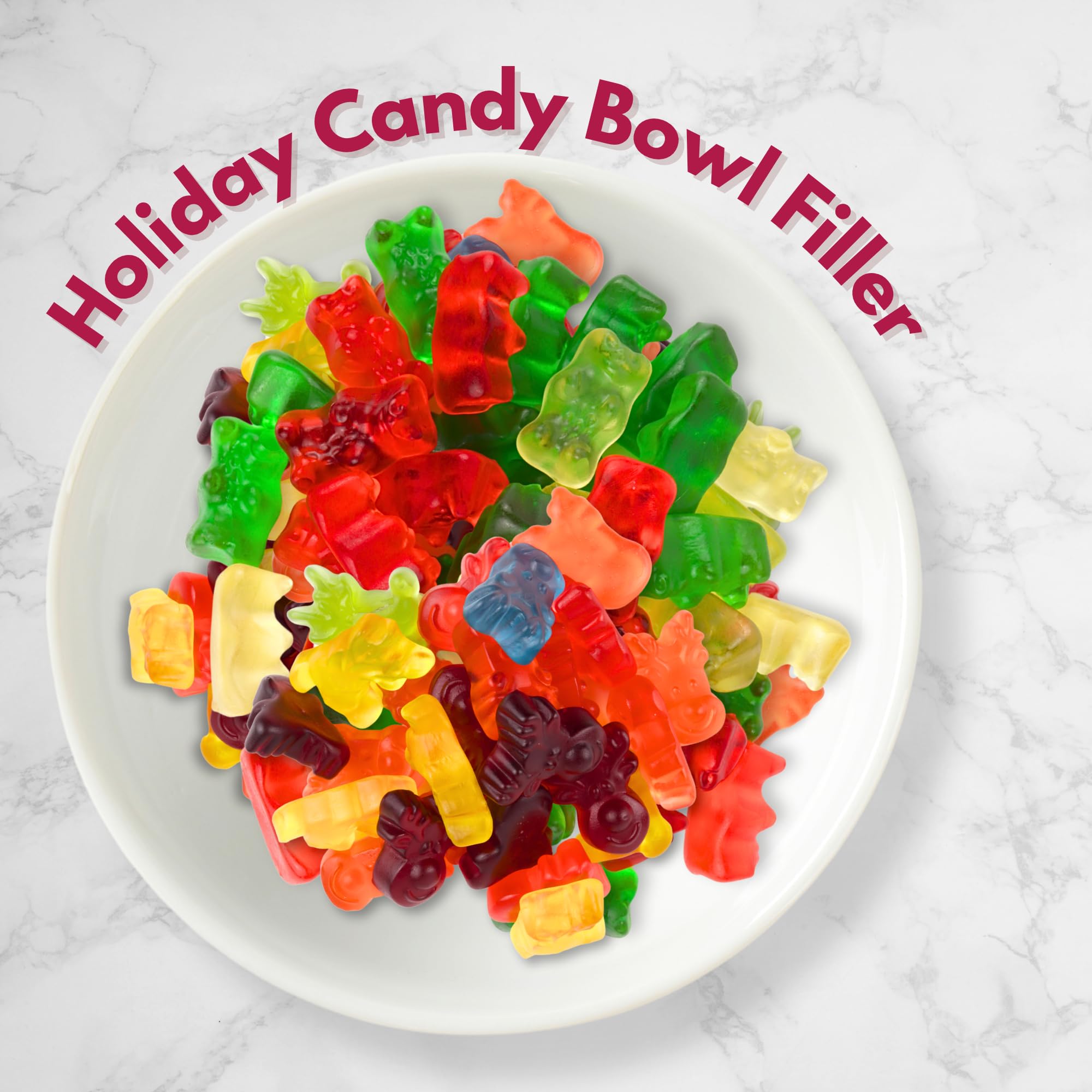 Christmas Haribo Gummy Bears and Sweet and Sour Reindeer, Holiday Chewy Fruit Candies, Festive Stocking Stuffer Gifts, 4 Ounces (Pack of 2)