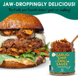 SAUCE UP Vegan Garlic Chip Chili Sauce - Super Crunchy Artisanal Topping & Condiment | Chef-Curated in NY with Fried Garlic Chips, Shallots & Peanuts