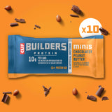 CLIF BUILDERS Minis Protein Bars - Chocolatey Peanut Butter - 10g Plant Based Protein - Gluten Free - Non-GMO - Low Glycemic - No Artificial
