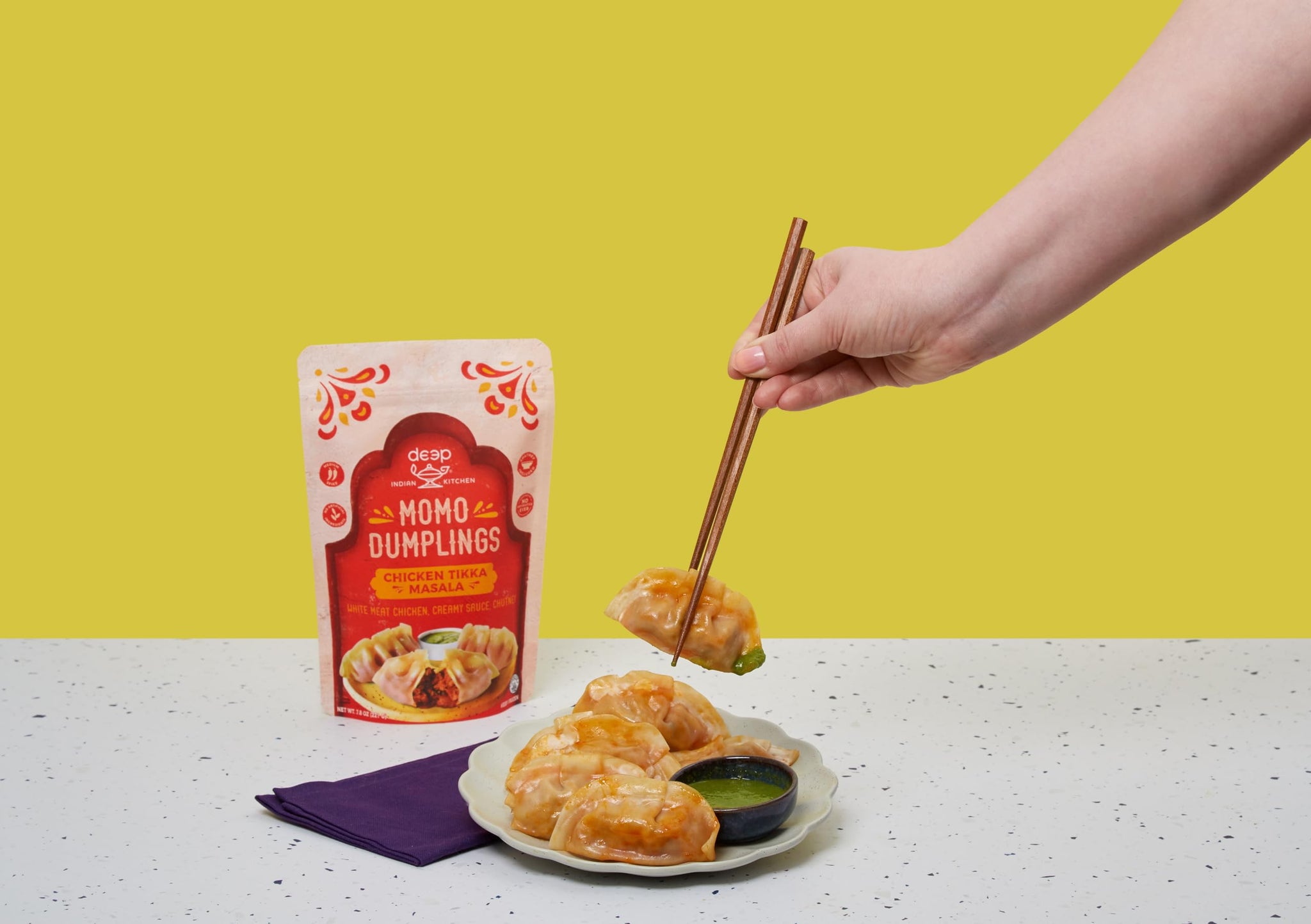 Deep Indian Kitchen, Momo Dumpling Chicken Tikka Masala, 7.8 Ounce