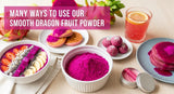 Indus Farms Red Dragon Fruit Powder (Pitaya Powder) - Vibrant Pink Color for Smoothies, Drinks & Baking - Fine Easy-Mix Powder for Natural Coloring