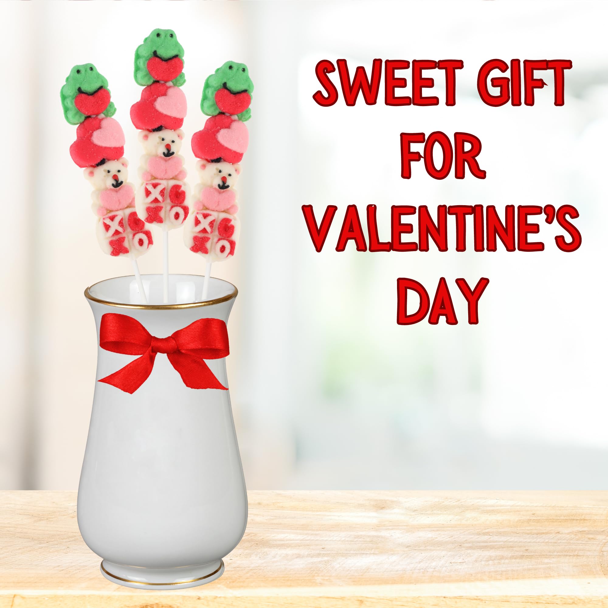 Albert's Marshmallow Kabobs, Cute Spring Themed Candy Skewers, Easter Basket Stuffers, Pack of 3