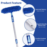 LOMIDA Professional Window Squeegee Kit - 62" Lightweight Aluminum Pole, 2 in 1 Rotatable Window Cleaning Tool Kit with Extension Pole Cleaning