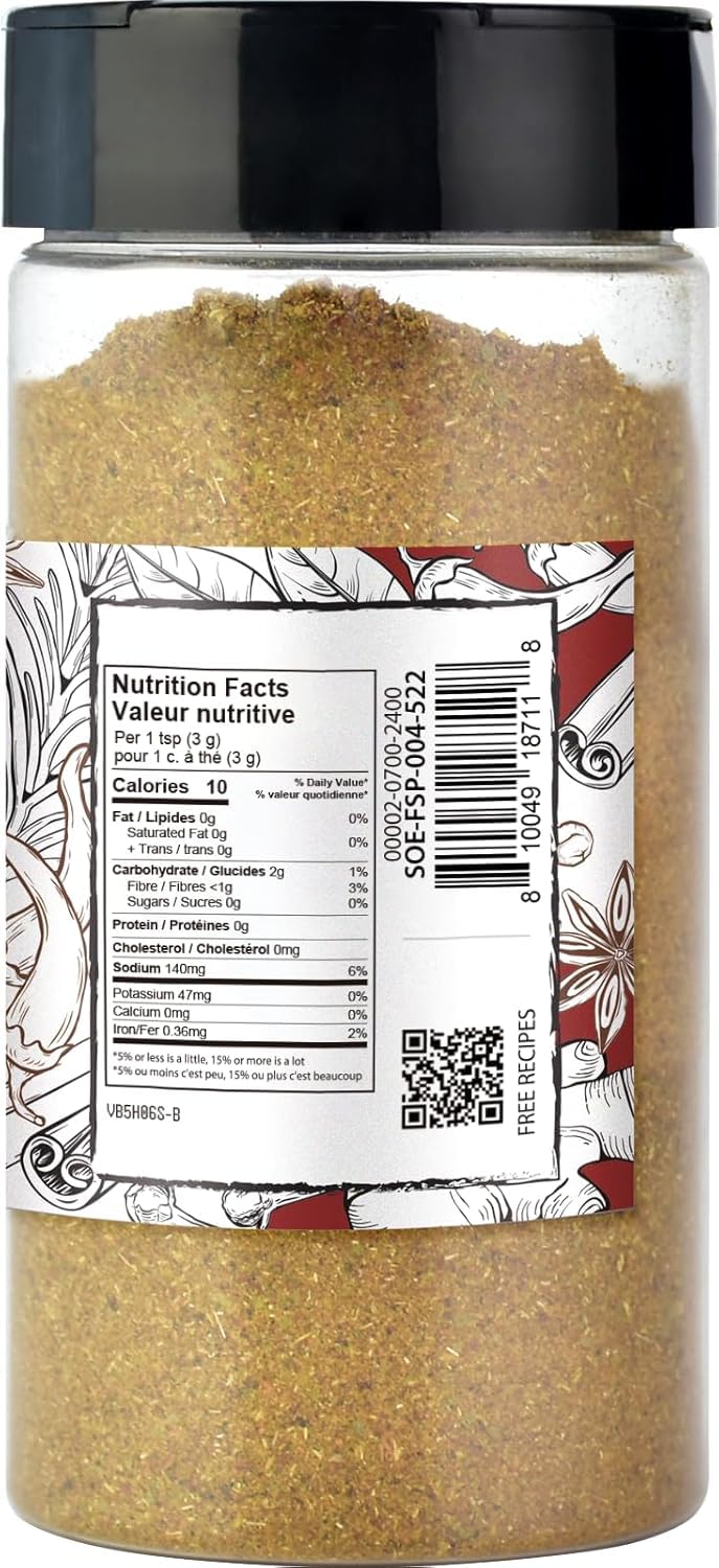 Soeos Chinese Five Spice Pack of 36? 4oz*36?, Five Spice Powder, Five Spice Chinese Seasoning Non-GMO, Non-irradiated, No preservatives, No MSG