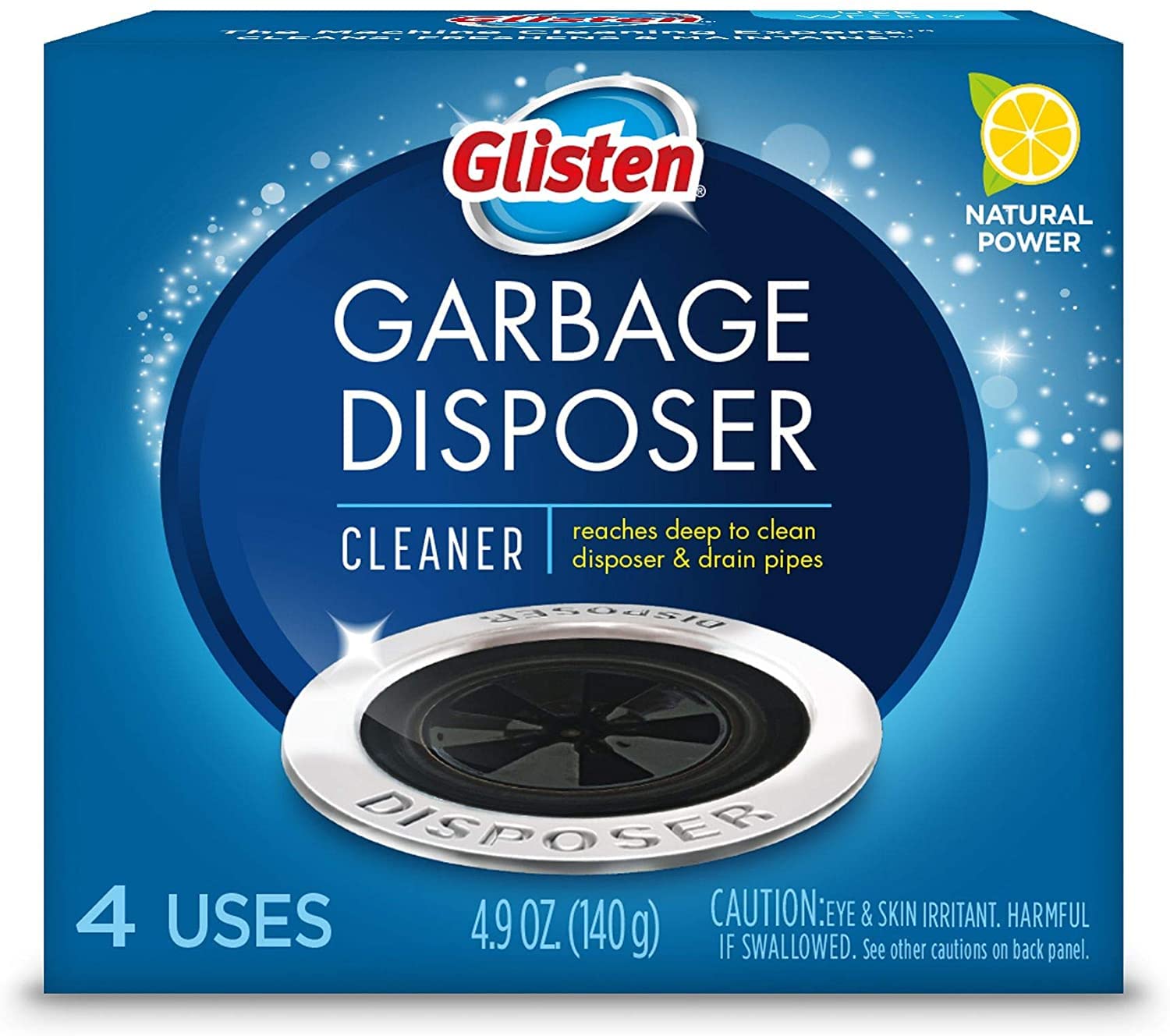 Glisten Disposer Care Foaming Cleaner, Lemon Scent, 4 Use (Pack of 2)