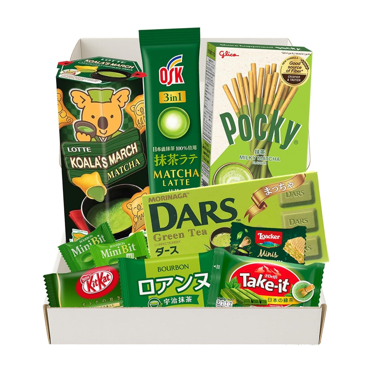 Matcha Lover Chocolate & Candy Assortment Snack Box - Premium Japanese Snacks, Chocolates & Sweets - Unique Gift for Women, Birthday Treats, Aesthetic