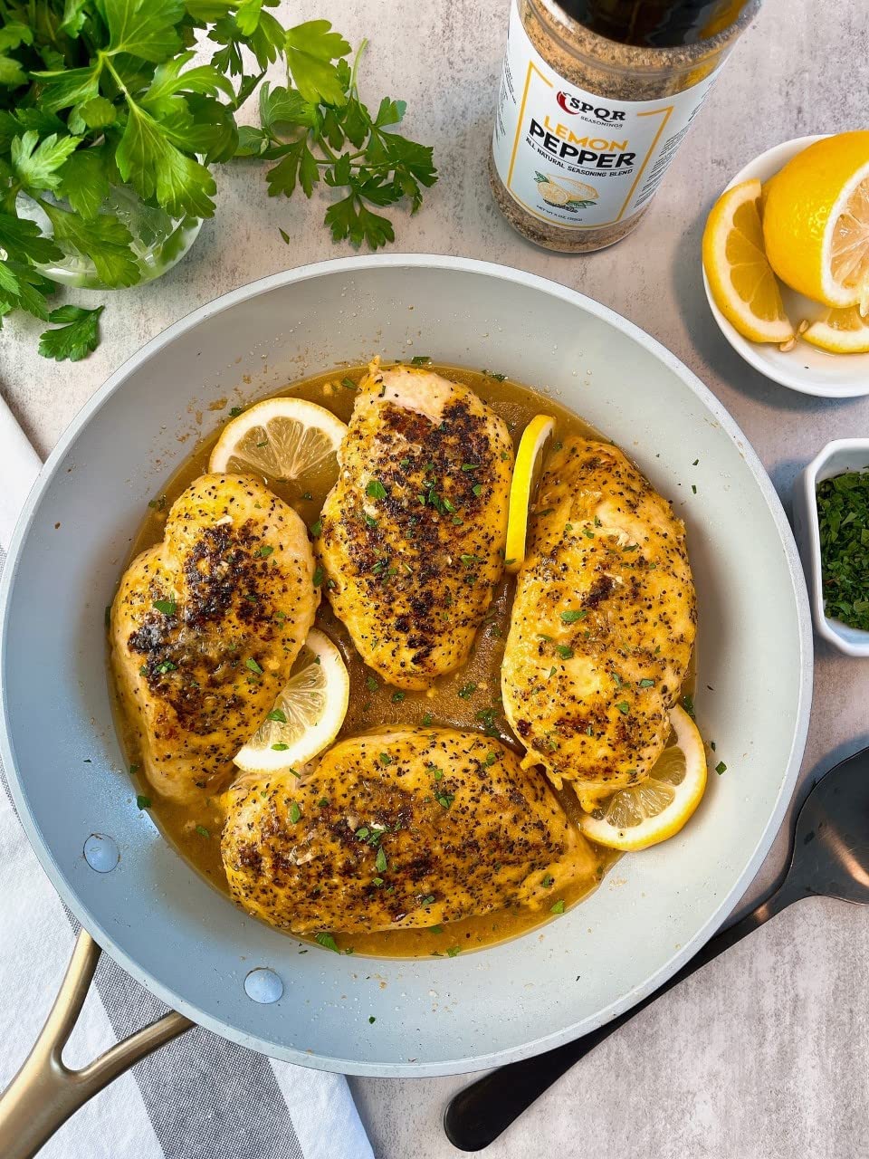 All Natural Lemon Pepper Seasoning XL 11 Ounce Jar No Citric Acid or Artificial Coloring by SPQR Seasonings