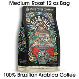 Bones Coffee Company Macamaniac, Macadamia and Coconut Flavored Coffee, Medium Roast Low Acid Arabica Beans Compatible with Auto drip and French Press