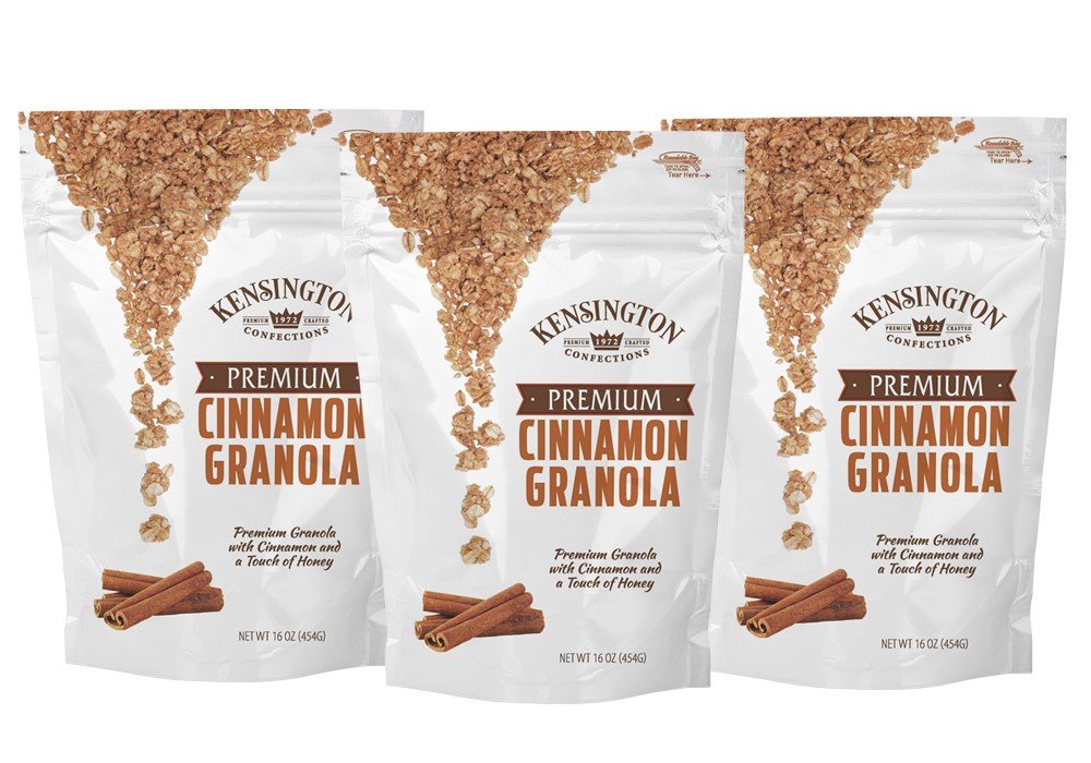 Kensington Cinnamon Crunch Premium Granola, 16oz-Pack of 3