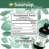 Herboganic Premium Soursop Living Bitters Featured with Cocktail Bitters for overall health and wellness |Pack of 2 |16 Oz Each