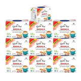 QuikTea Unsweetened Masala Chai Tea Latte - 100 Count (10 Boxes of 10 Each) - All Natural Preservative Free Authentic Instant Chai