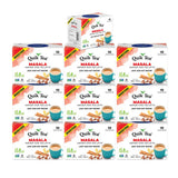 QuikTea Unsweetened Masala Chai Tea Latte - 100 Count (10 Boxes of 10 Each) - All Natural Preservative Free Authentic Instant Chai
