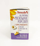 Smude's Brand All Natural Microwave Popcorn - Blended | Blend of White & Yellow Popcorn | 3 Simple Ingredients - Popcorn, Smude’s Sunflower Oil