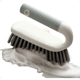 [3-Pack] Heavy Duty Scrub Brush Set with Professional PBT Stiff Bristles, V-Shape Grout Cleaner & Wide Floor Scrubber for Deep Cleaning Bathroom