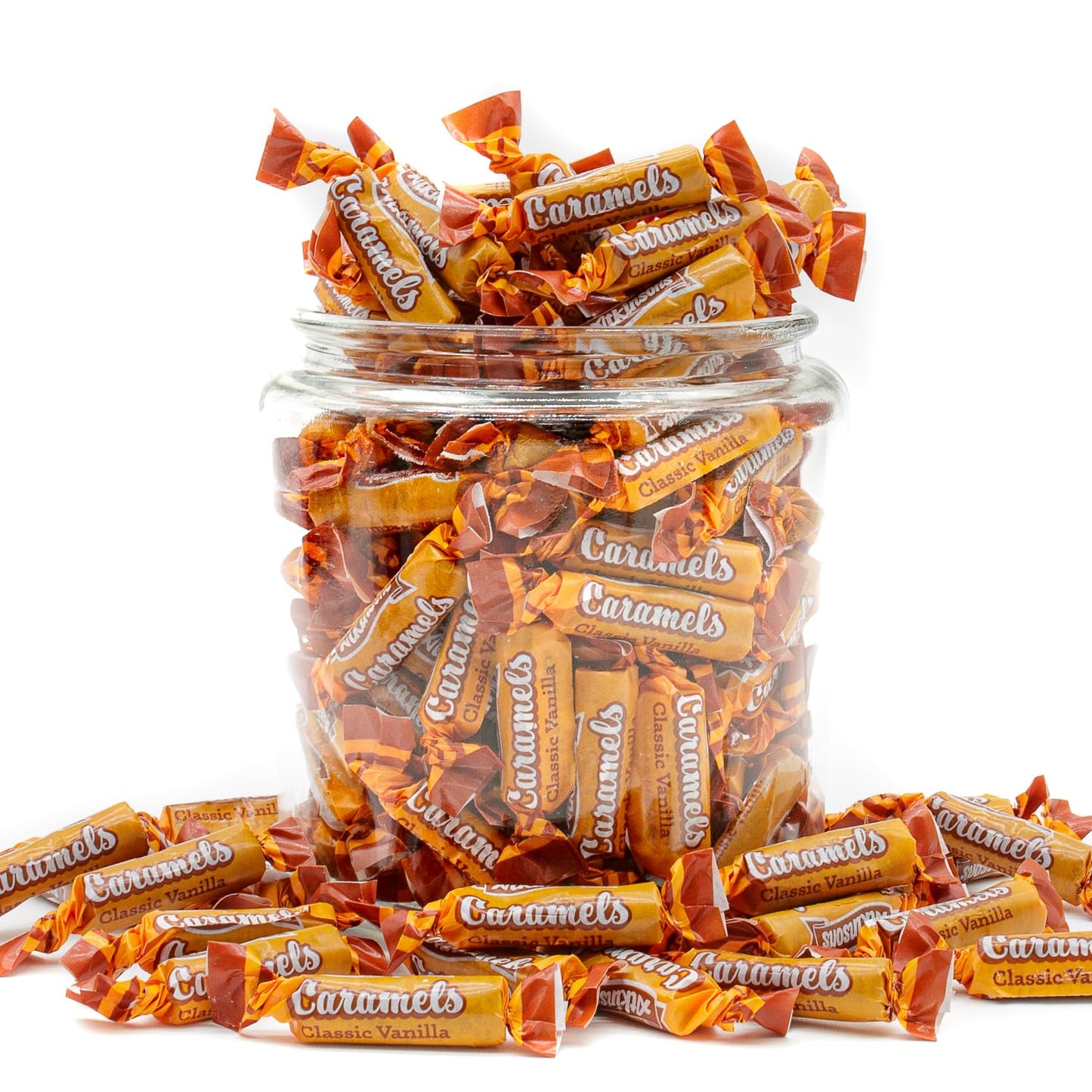 Caramel Candy Classic Vanilla 1 lb - Bulk Candy in Resealable Bag, Individually Wrapped for Freshness, Soft & Chewy, Gluten Free