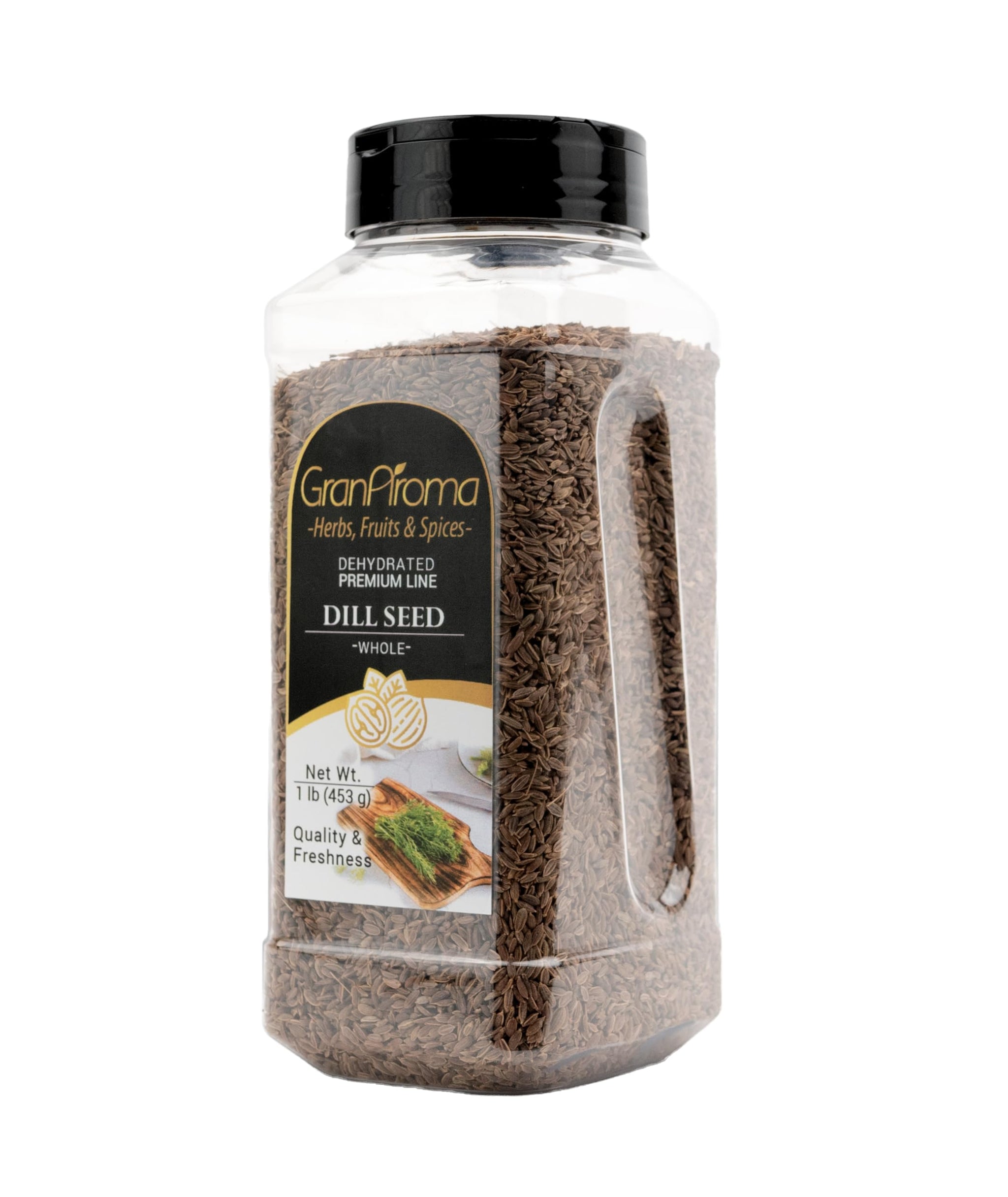 GranAroma Whole Dill Seeds, Bright Flavor, Pickling & Brining, Versatile Ingredient (1 Pound)