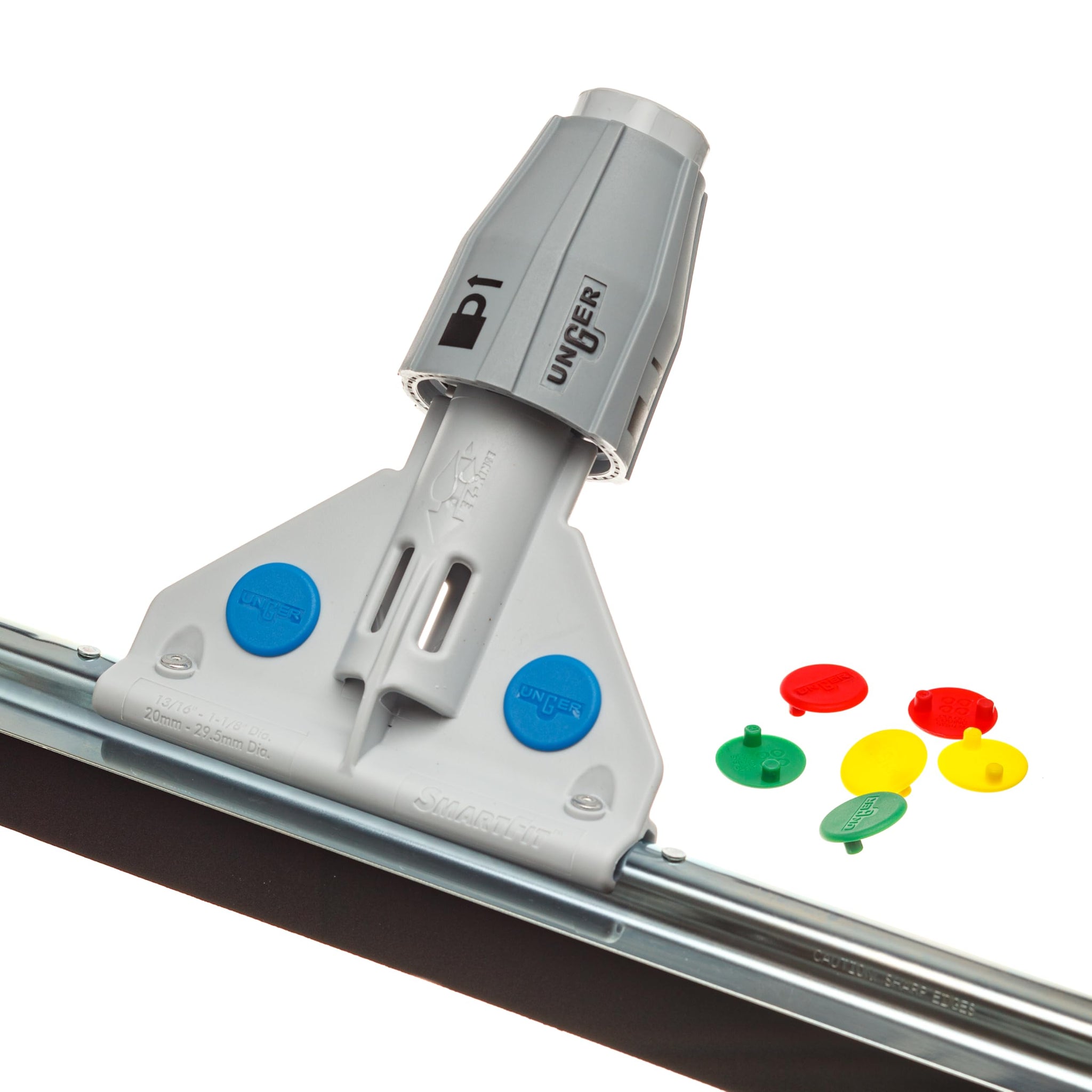 Unger Commercial SmartFit™ WaterWand™ 30" Heavy-Duty Floor Squeegee with 53" Aluminum Handle - Ideal for Removing Water and Dirt from Uneven Surfaces
