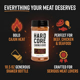 Hardcore Carnivore Cajun Bar-B-Q Rub Seasoning - 2x 10.5 oz Shaker Bottles - Rib Rub and Brisket Rub - Burger Seasoning and Steak Rub - Bbq Rub