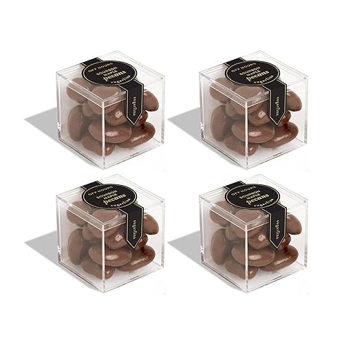 Sugarfina Maple Bourbon Pecans Small Candy Cube, 2.4 oz, 4 Count | Non-Alcoholic, Bourbon-Flavored Chocolate