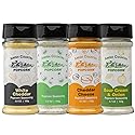 Amish Country Popcorn | Seasoning Variety Pack | 4 Bottles | White Cheddar - Cheddar Cheese - Sour Cream & Onion -Ranch | Nut Free | Old Fashioned