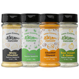 Amish Country Popcorn | Seasoning Variety Pack | 4 Bottles | White Cheddar - Cheddar Cheese - Sour Cream & Onion -Ranch | Nut Free | Old Fashioned