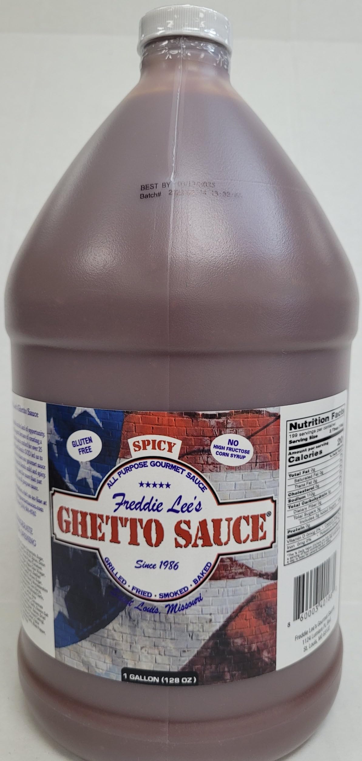 Freddie Lee's Gourmet Ghetto Sauce Spicy Gallon