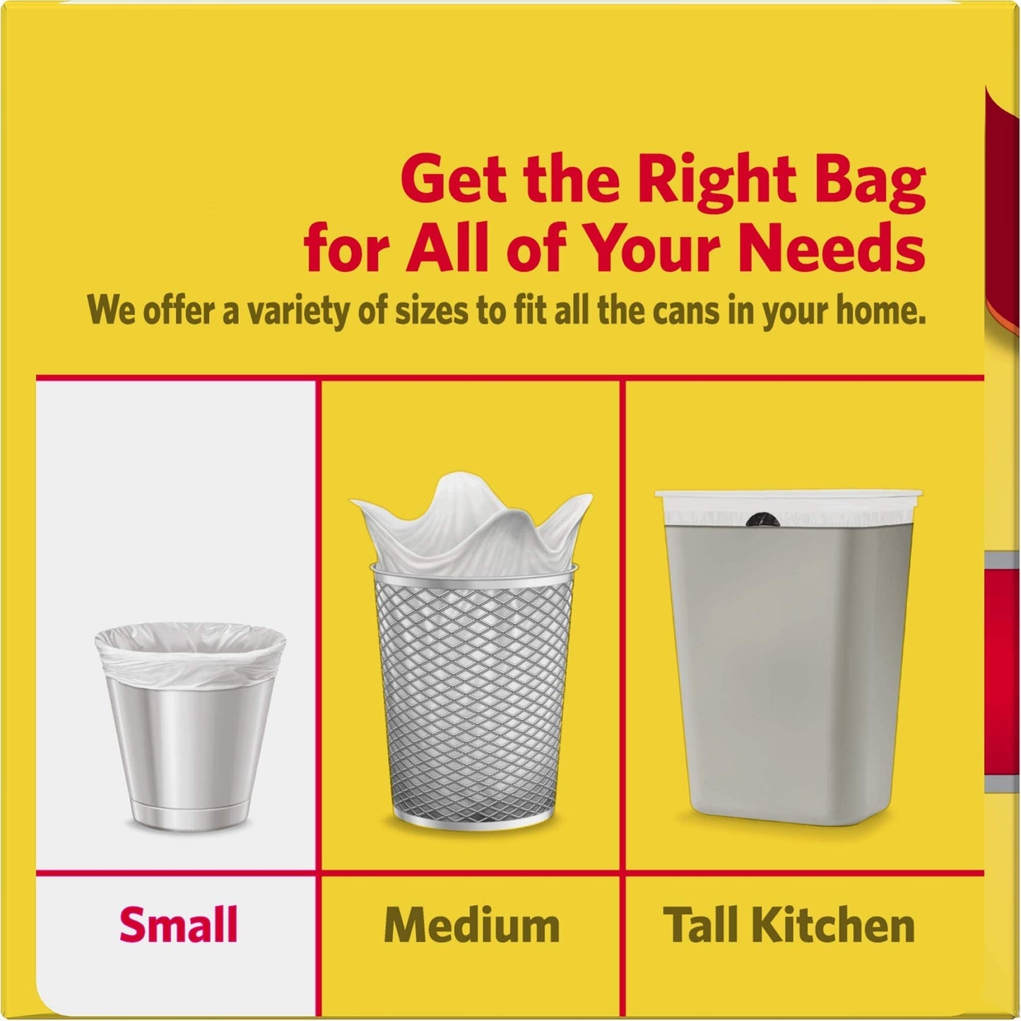 4 Gallon Trash Bags - 300 Small Mini Garbage Bags | 17" x 18" Clear Waste Basket Trash Bags | Bulk Plastic Bathroom Trash Can Liners