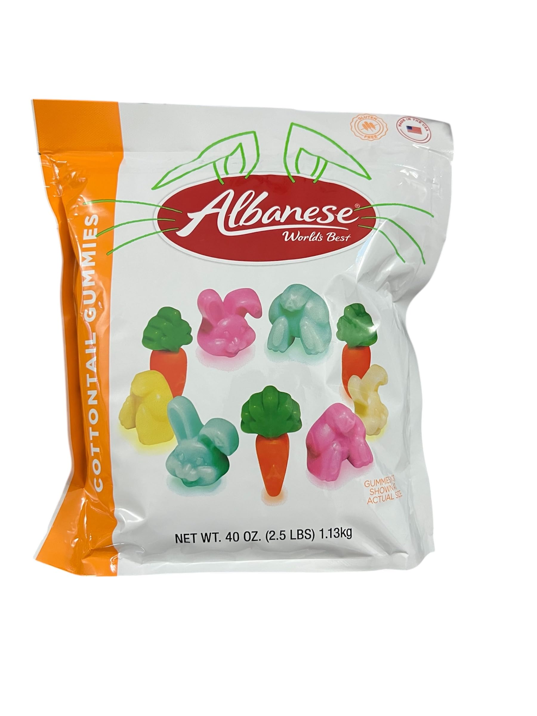 Albanese Cottontail Gummies, Easter Candies, 40 OZ (2.5 LBS)