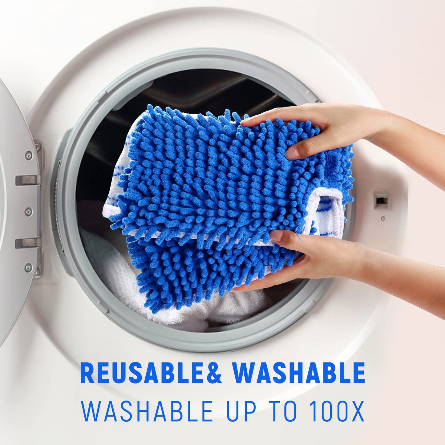 4 Pack Microfiber Flip Mop Refills,Compatible with O-Cedar Dual Action Mop,Replacement Mop Heads for Dry/Wet Use,Machine Washable.