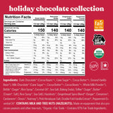 Theo Chocolate Holiday 4-Pack Organic Chocolate Bar Variety Gift Pack