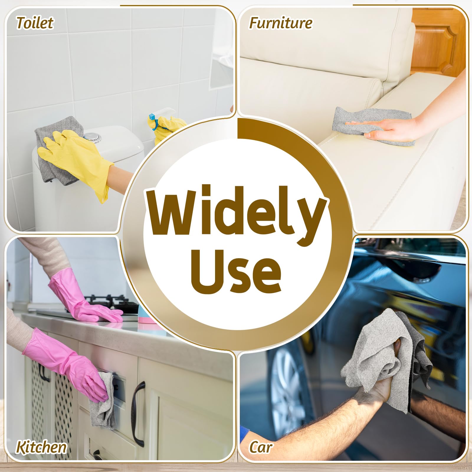 OJYUDD 75 Pack Microfiber Cleaning Cloth Roll,Reusable Tear Away Towels,Washable Ultra Absorbent Cleaning Rags for House,Car,Glass,Garage,Kitchen or