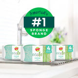Scotch-Brite ocelo Non-Scratch Scrub Sponges, Assorted Designs, Scratch-Free for Nonstick Cookware & Dishes, Kitchen & Bathroom Use, Reusable