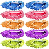 Tamicy Mop Slippers Shoes 5 Pairs (10 Pieces) - Microfiber Cleaning House Mop Slippers Floor Cleaning Tools Shoe Cover Soft Washable Reusable