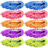 Tamicy Mop Slippers Shoes 5 Pairs (10 Pieces) - Microfiber Cleaning House Mop Slippers Floor Cleaning Tools Shoe Cover Soft Washable Reusable