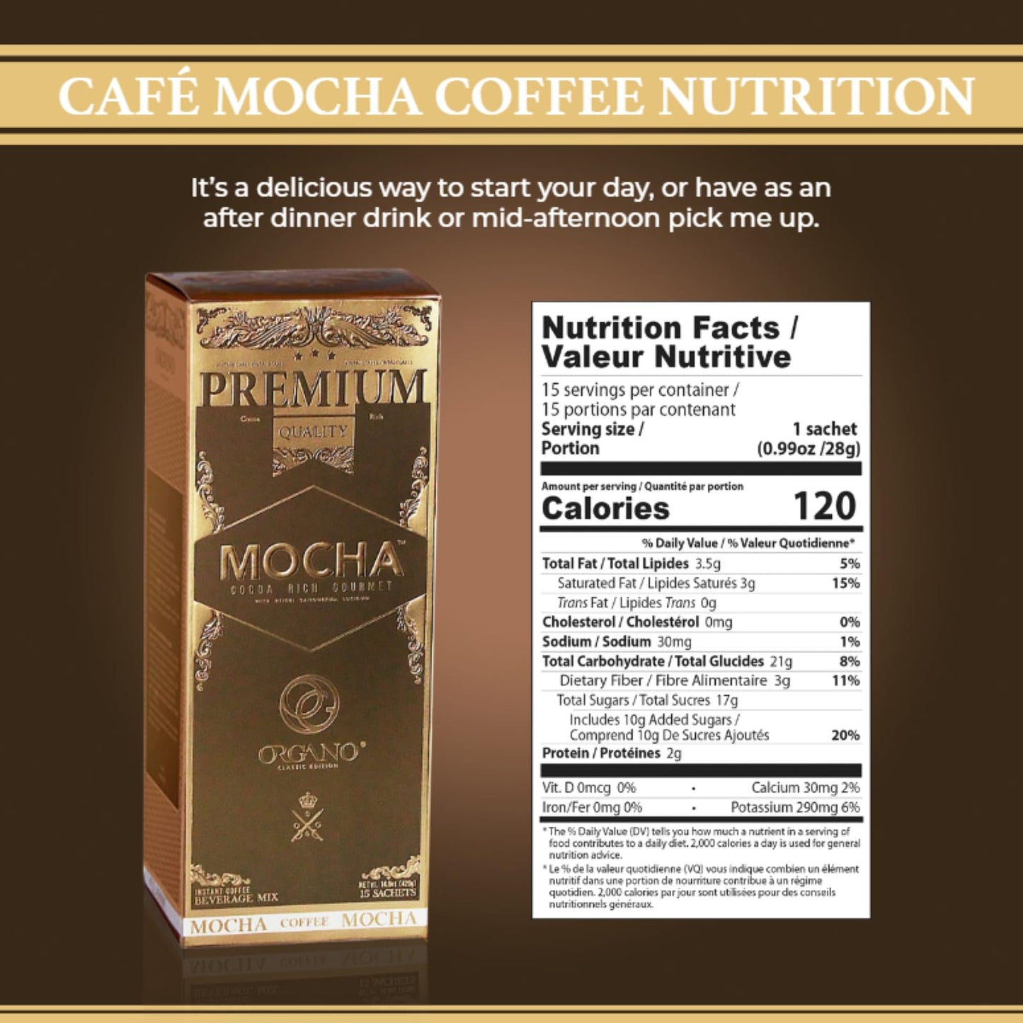 ORGANO Gourmet Cafe Mocha (15 sachets)