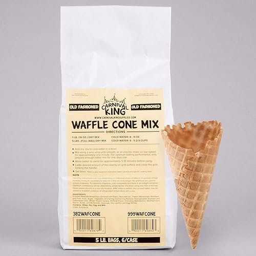Carnival King Old Fashioned Waffle Cone Mix 5 lb. Bag - 6/Case