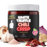 SAUCE UP White Truffle Chili Crisp 6oz | Gourmet Artisan Vegan Truffle Chili Oil with 14 Superfoods | Gluten-Free, Keto, No MSG | Crispy, Spicy, Umami