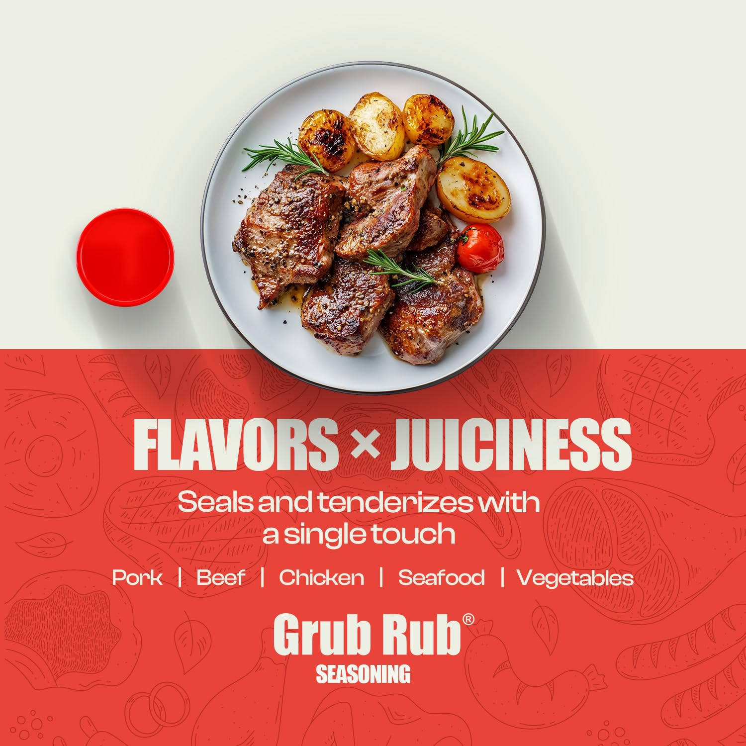 Grub Rub BBQ Blend - Award-Winning Seasoning Family Recipe For Smoking & Grilling Moist, Tender, Juicy Meats - Pork, Steak, Brisket, Seafood, Veggies