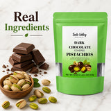 Taste Valley Dark Chocolate Covered Pistachios - 22 oz | Dry Roasted Sea Salted | Sweet & Salty Gourmet Snack | No Artificial Flavors | Gluten Free |