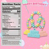 Happy Birthday Candy Bracelets, Individually Wrapped Bulk Party Favors, 24 Pieces Inside, 10.16 Ounces