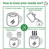 FullChea - Dried Pine Needle Tea - 7oz/200g - Premium Red Pine Needles Loose Leaf Herbal Tea - Non-GMO - Better Than White Pine Needle Tea