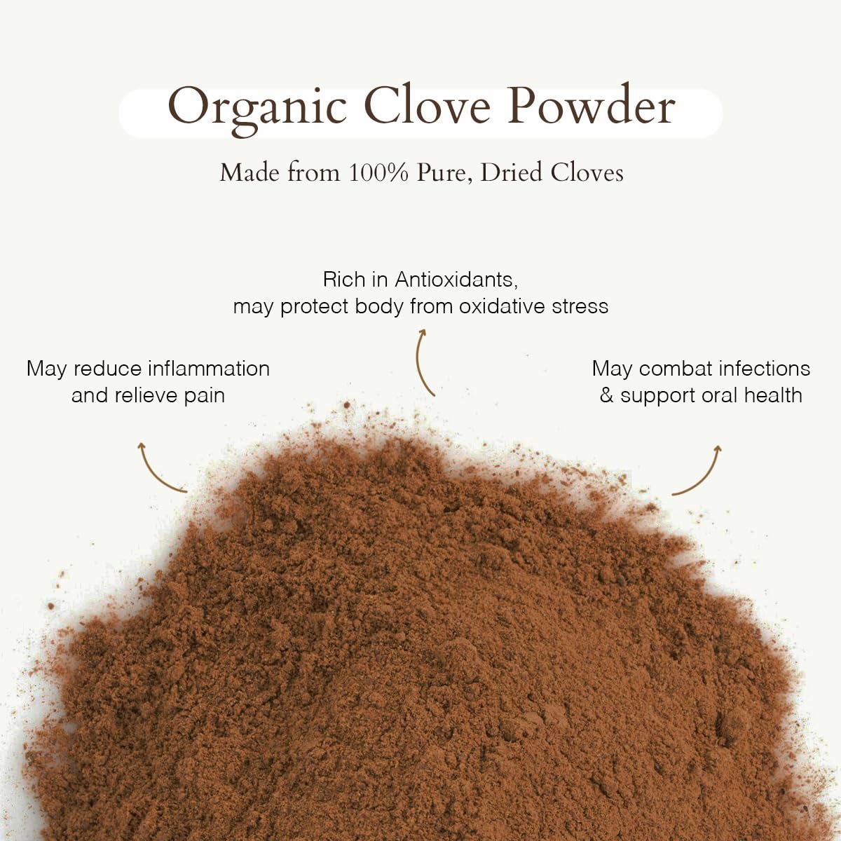 Geo-Fresh Organic Clove Powder - 1.59 oz Glass Jar - Ground Cloves - USDA Certified, Non-GMO, Kosher, Gluten-Free - Premium Organic Cloves Powder