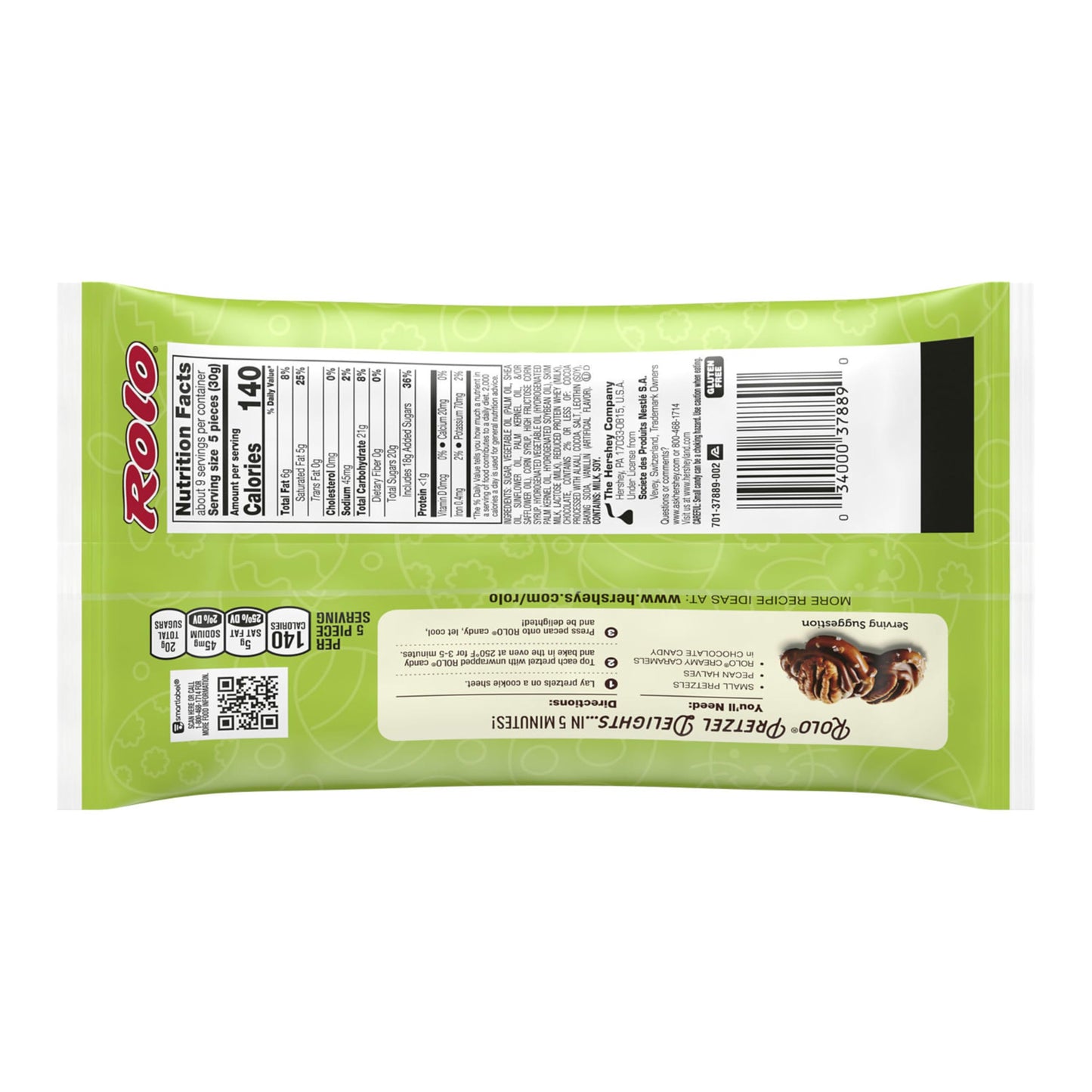 ROLO Rich Chocolate Caramels, Easter Candy Bag, 9.9 oz