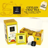 Ceylonzon Chai Tea Classic Taste 25 Individually Foil-Wrapped Tea Bags, Pure Ceylon Black Tea with Naturally Rich Flavor & Spices, Spice Chai Latte