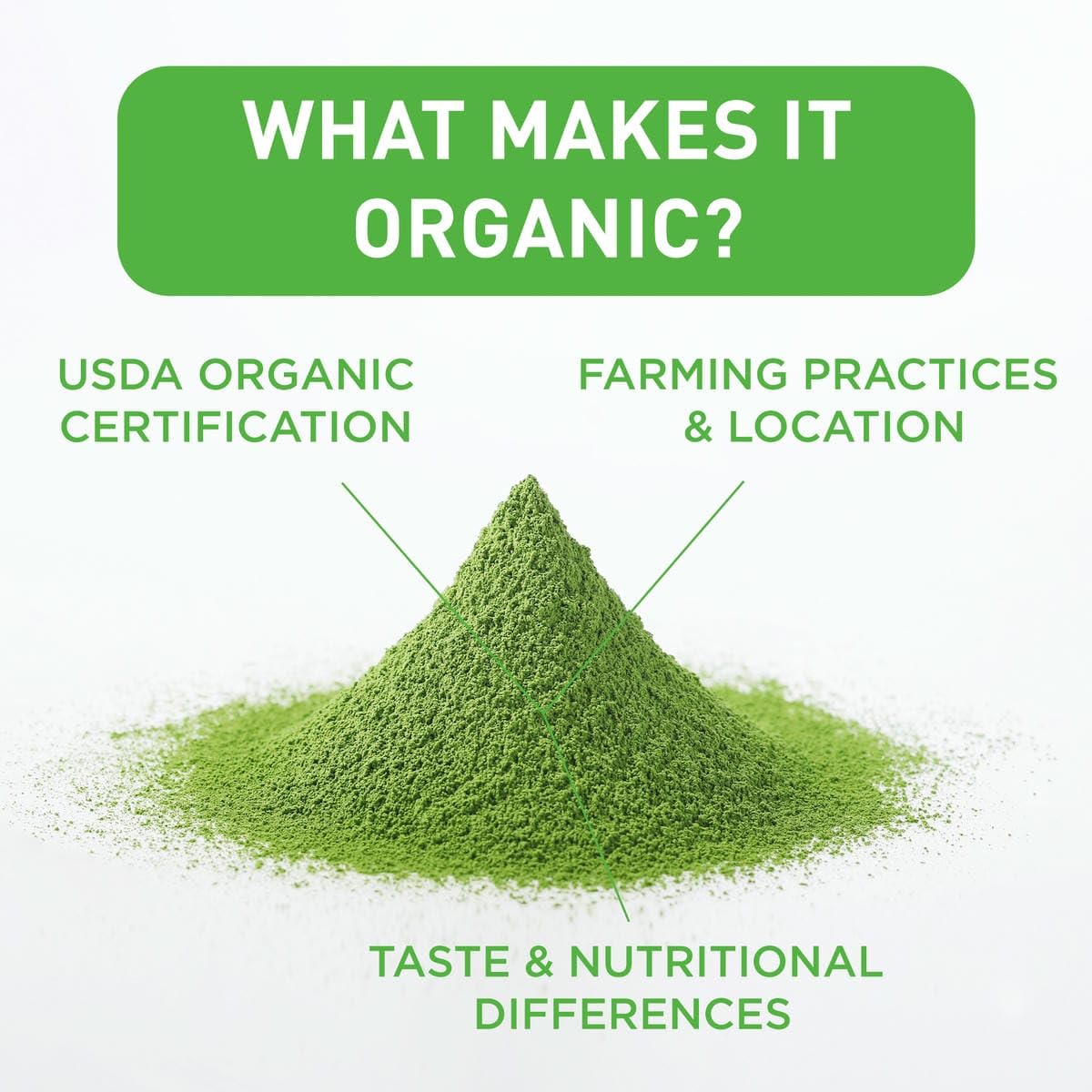 Aiya Certified USDA Japanese Organic Ceremonial Grade Matcha Green Tea Powder - Gluten-Free, Non-GMO - 100g Bag (3.53 oz.)