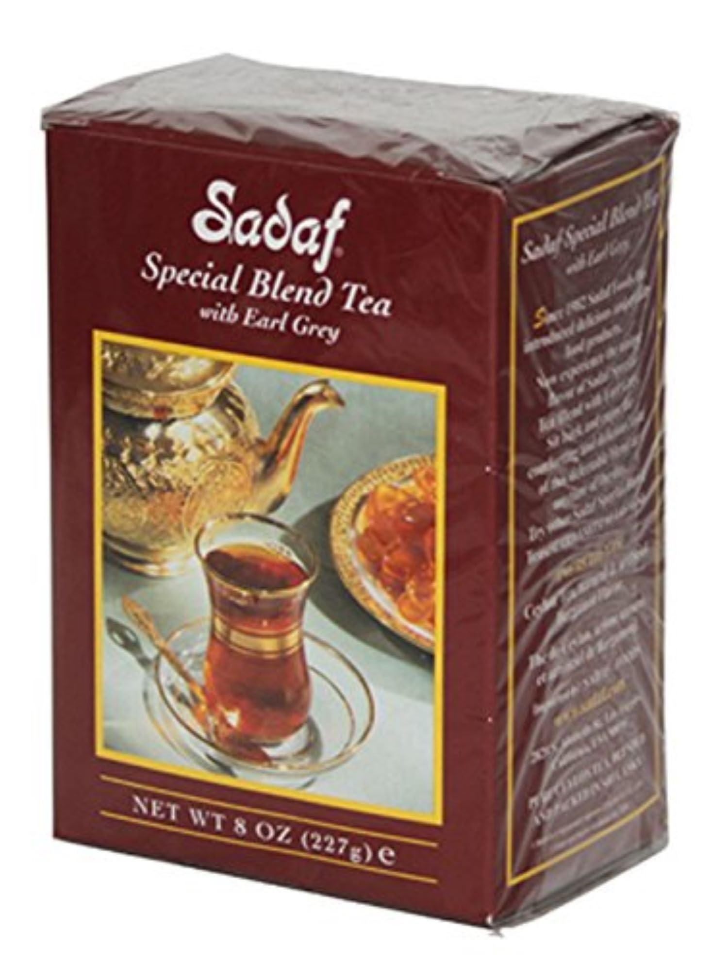 Sadaf Earl Grey Tea | Loose Leaf Special Blend Earl Grey Ceylon Black Tea | Product harvested in Sri Lanka | 8 Oz Box
